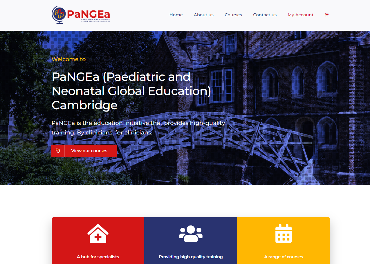 PaNGEa Cambridge, website and logo design by Michael Frost Digital